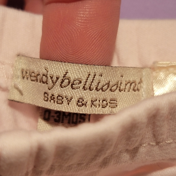 WENDY BELLISSIMO 💕 Pink Elastic Waist Pants w/Embroidered Mini Heart's 0-3M - Picture 10 of 11